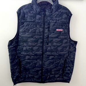 Men's Black Camo Puffer Vest
